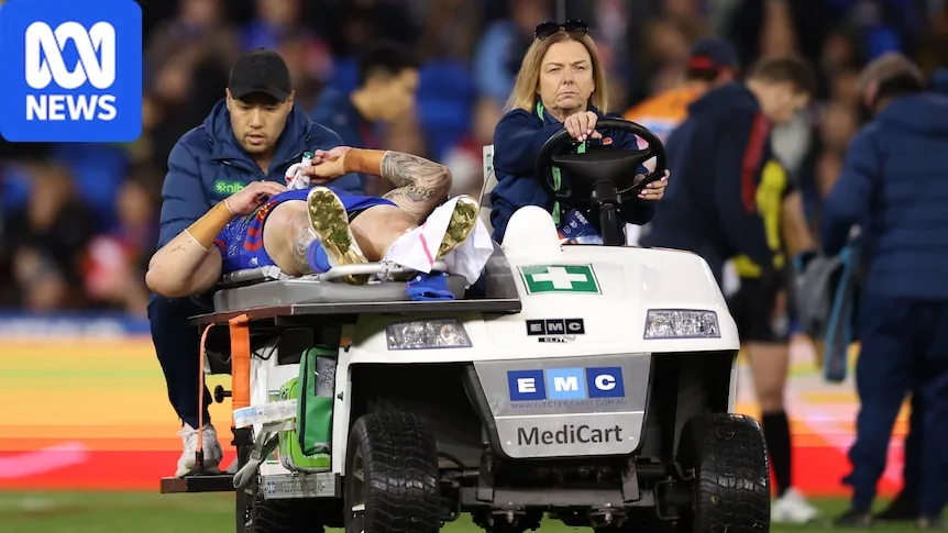 Knights lose $13m man to injury after star forward stretchered off - Nine.com.au